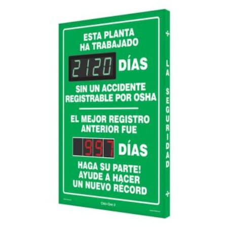 Accuform DIGIDAY 3 ELECTRONIC SAFETY SHSCK120 SHSCK120